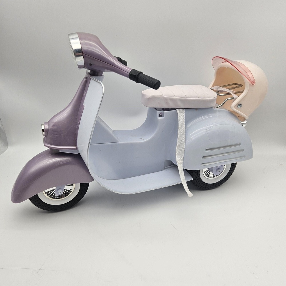 Our Generation‎ OG 18 Inch Doll Scooter with Helmet Purple Lavender Retro Moped